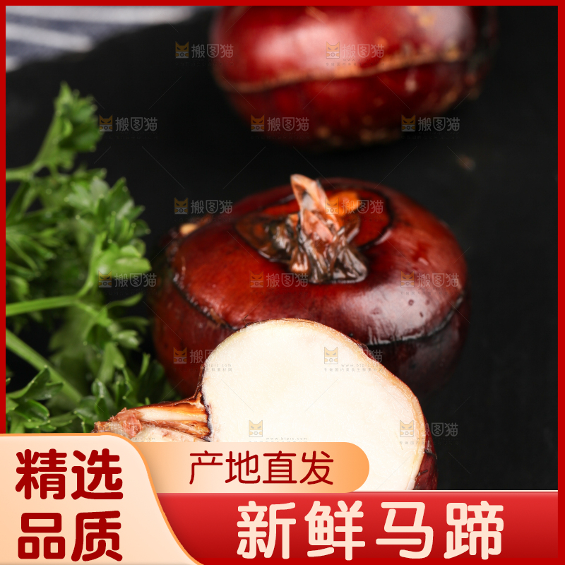 黑石板上的荸荠