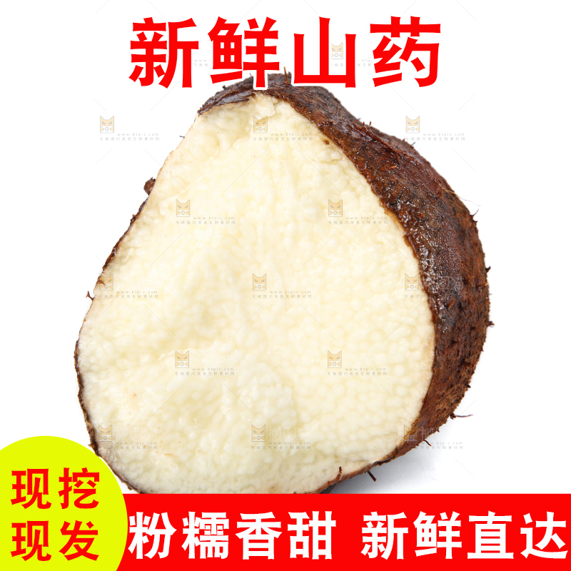 白底上的糯米金秤砣山药