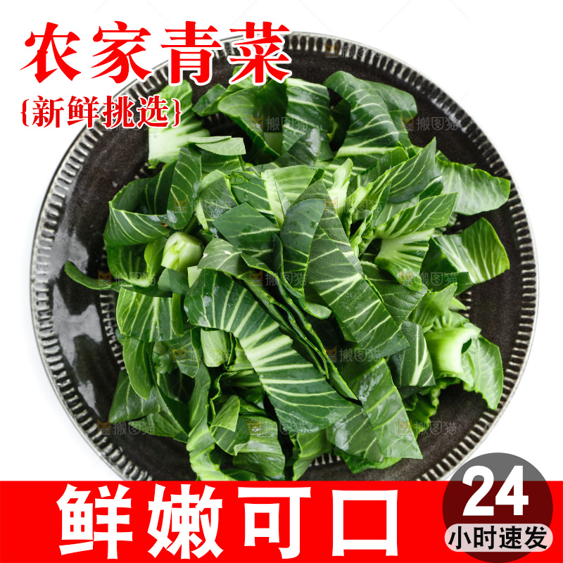 白底上放着青菜