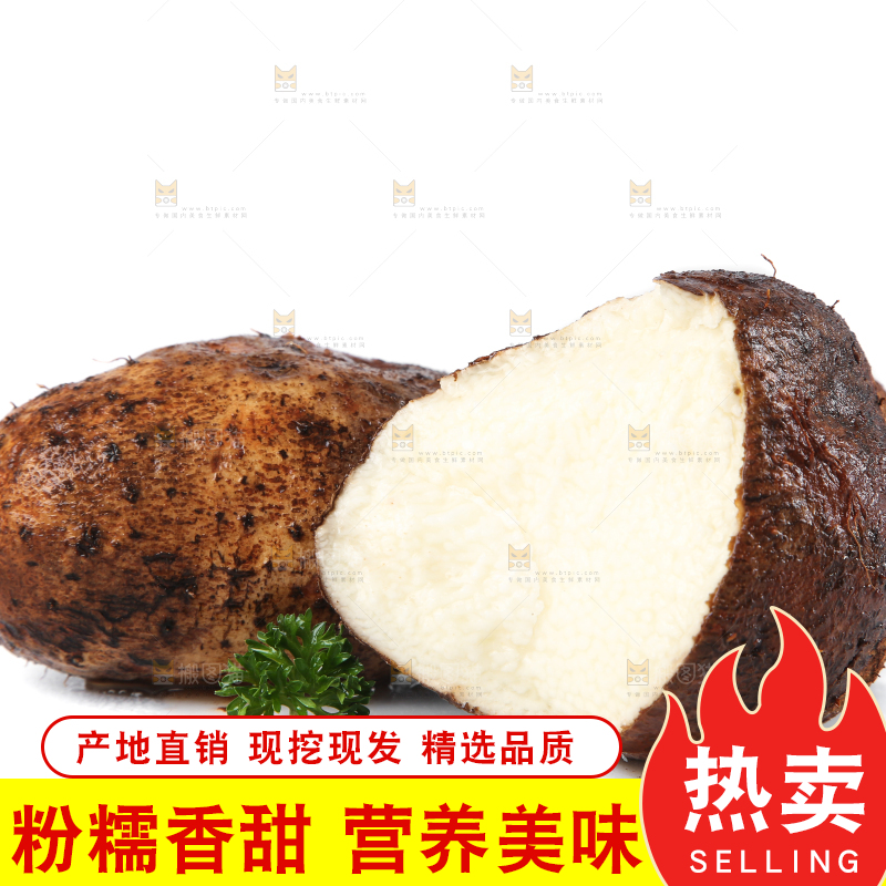 白底上的糯米金秤砣山药