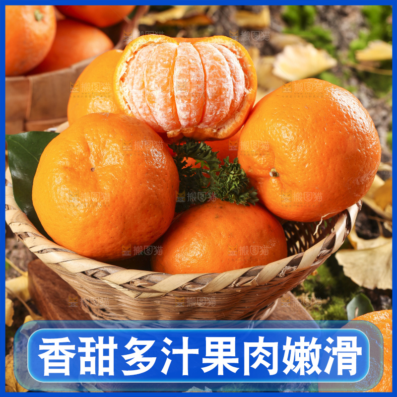 篮子里装着新鲜芦柑