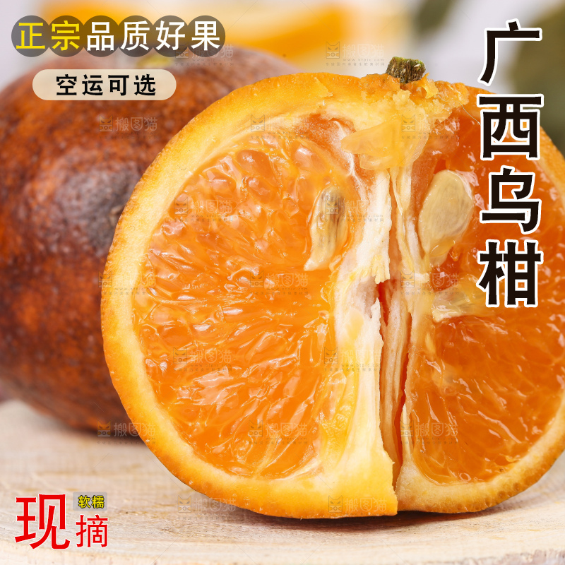 板子上摆放着广西乌柑