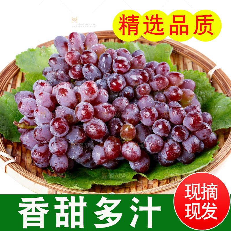 盘子里装着茉莉香葡萄