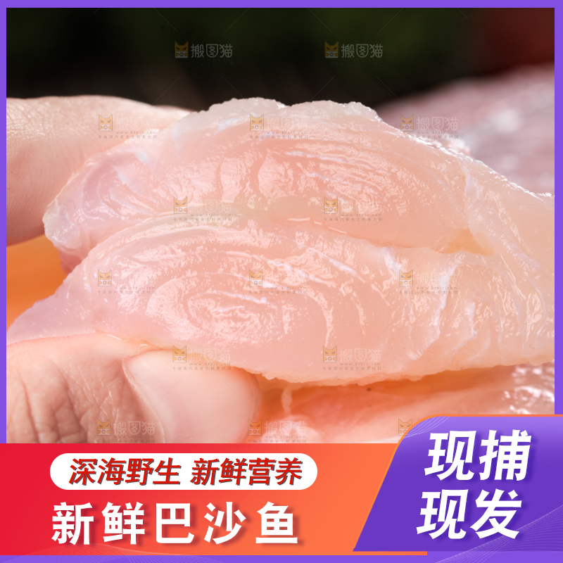 手拿新鲜巴沙鱼柳