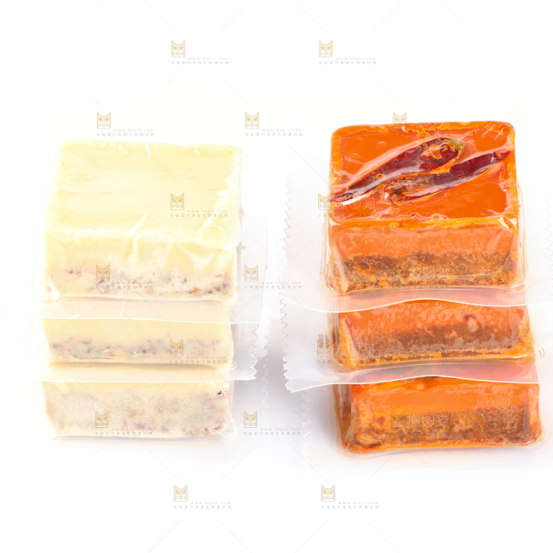 白底上的鸳鸯火锅底料