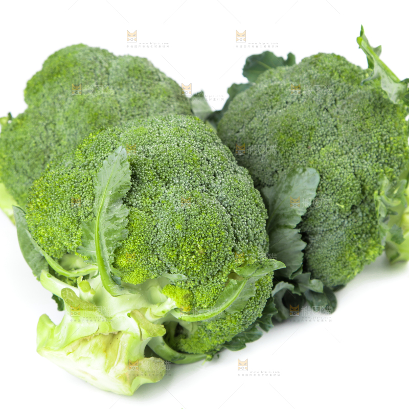 白底上的花椰菜