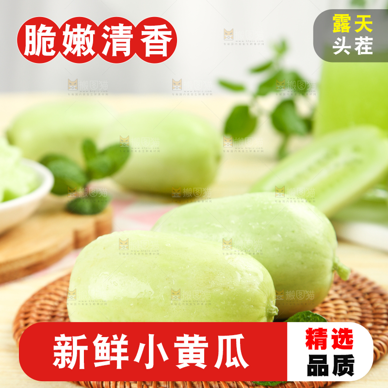 木底上的拇指小黄瓜