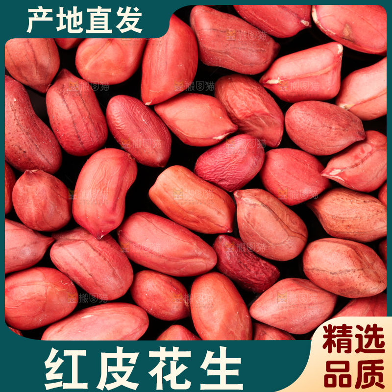 深底上放着小粒红皮花生米