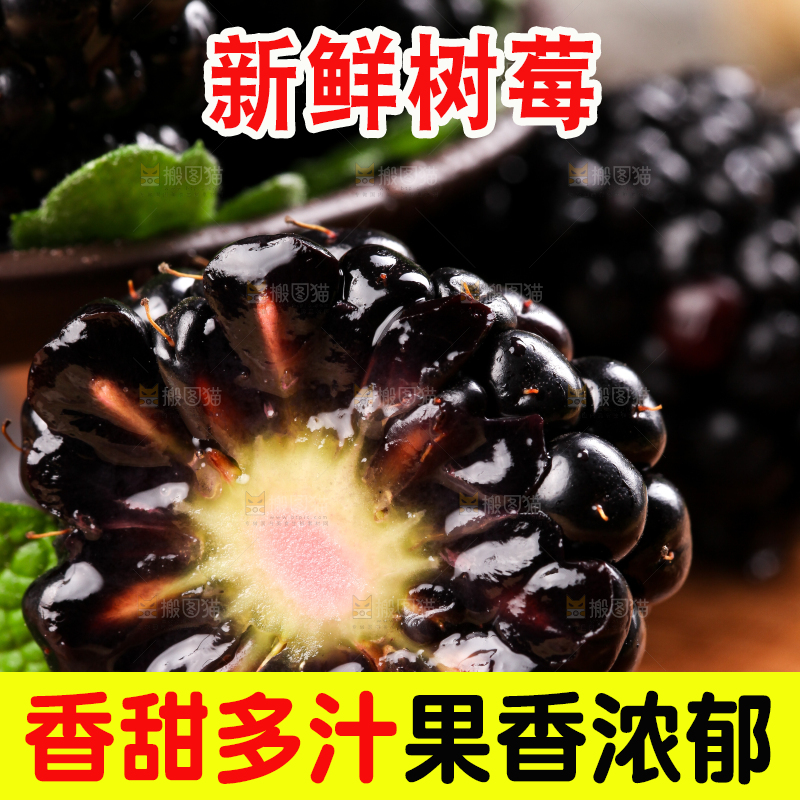 木底上的黑树莓