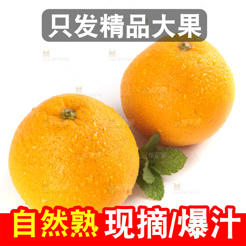 白底上放着小柚子
