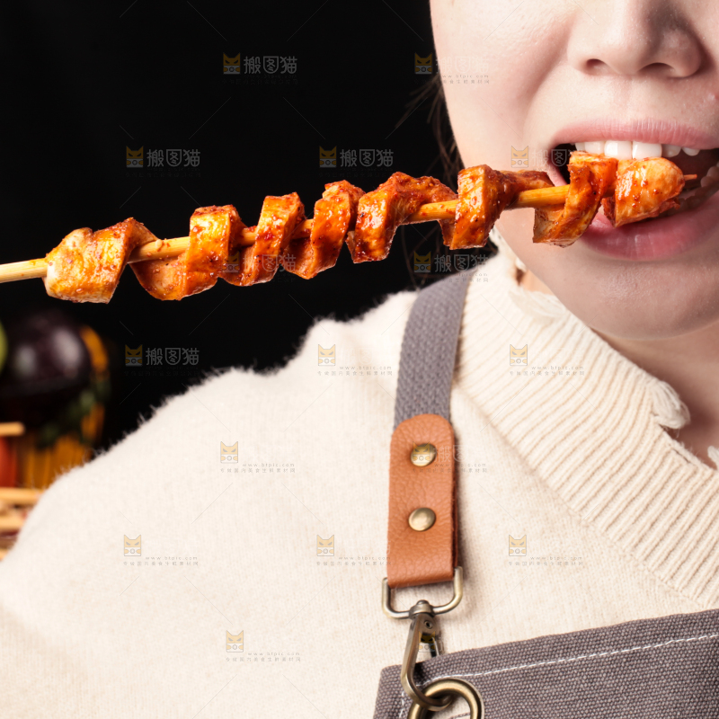 正在吃面筋