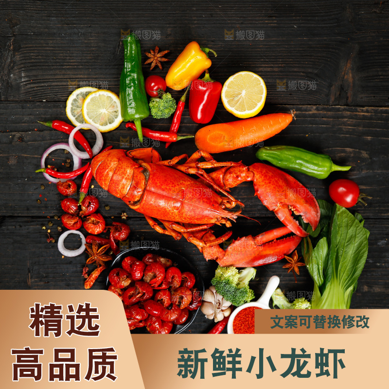 龙虾背景纹理