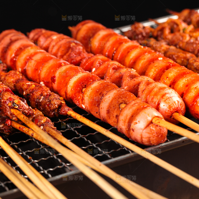 烤炉上的烤串