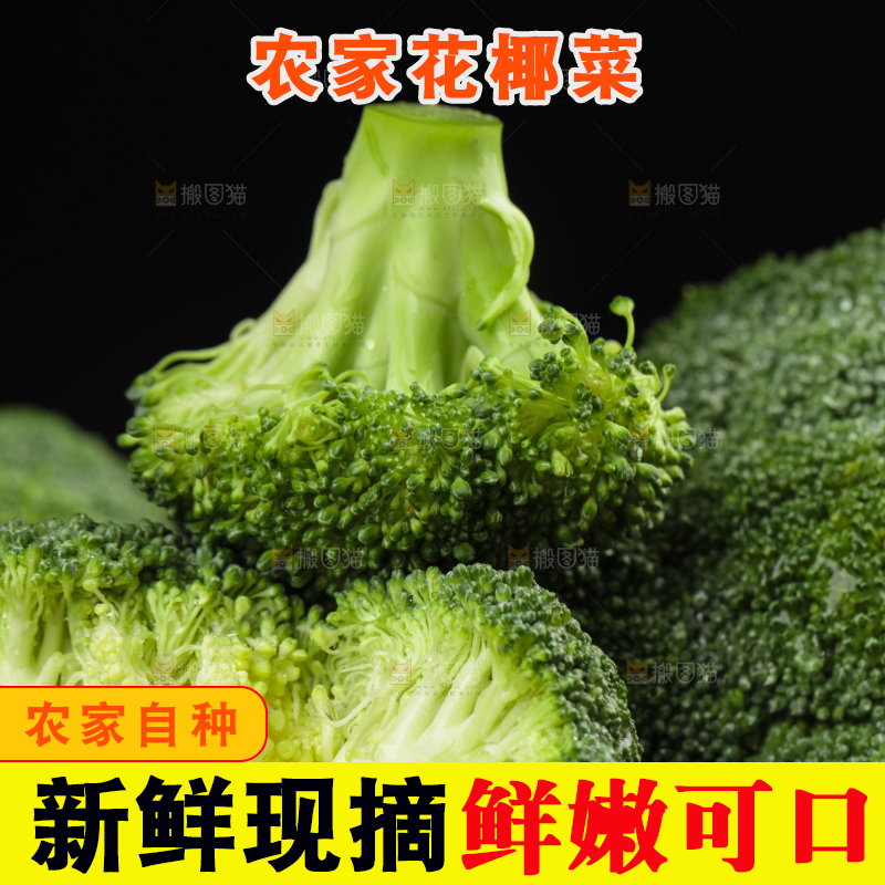 深底上放着新鲜的西兰花