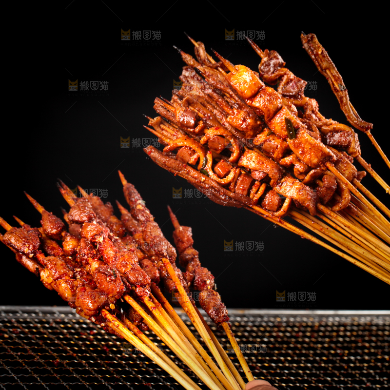 烤炉上的烤串