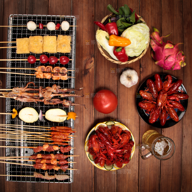 烧烤背景纹理