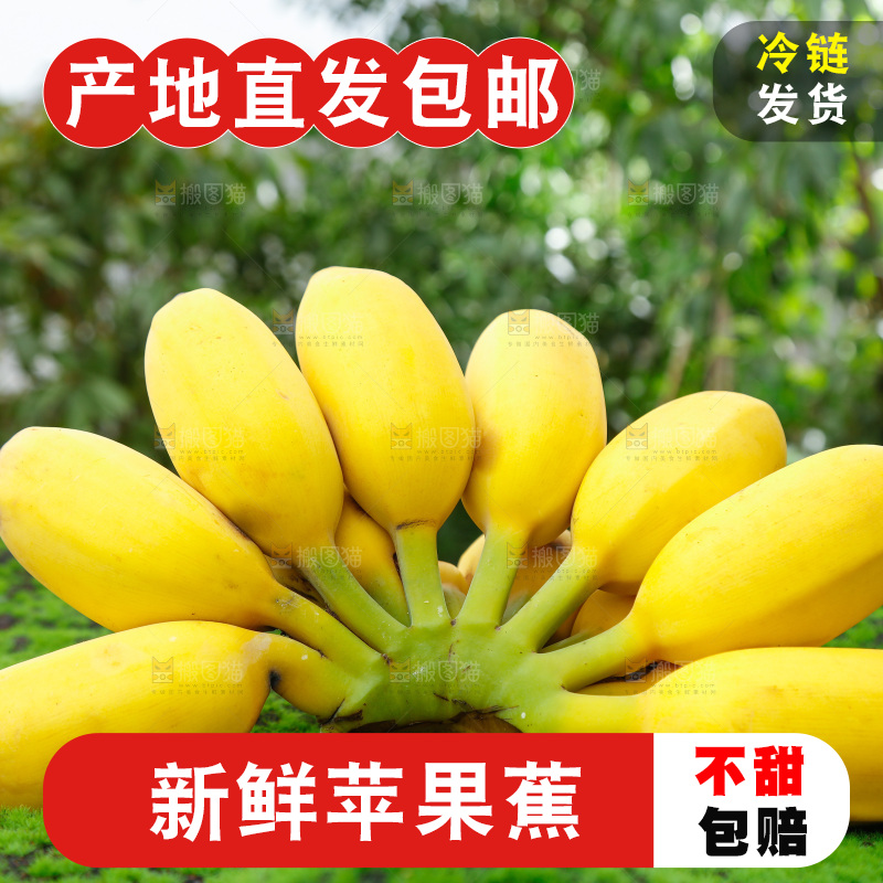 草地上放着一把苹果蕉