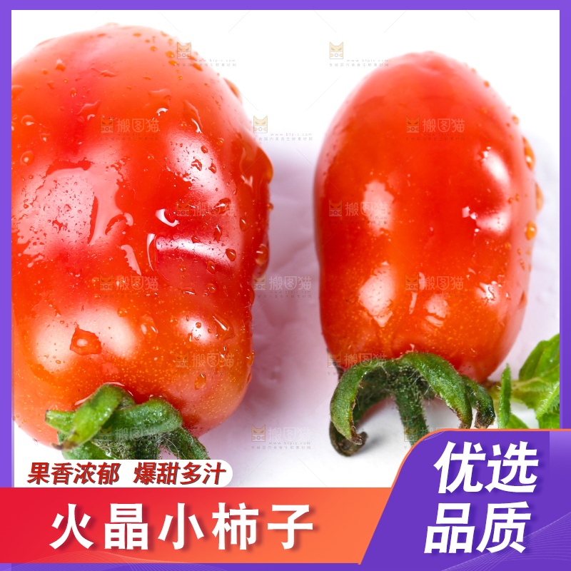 白底上摆放着丹东409小柿子