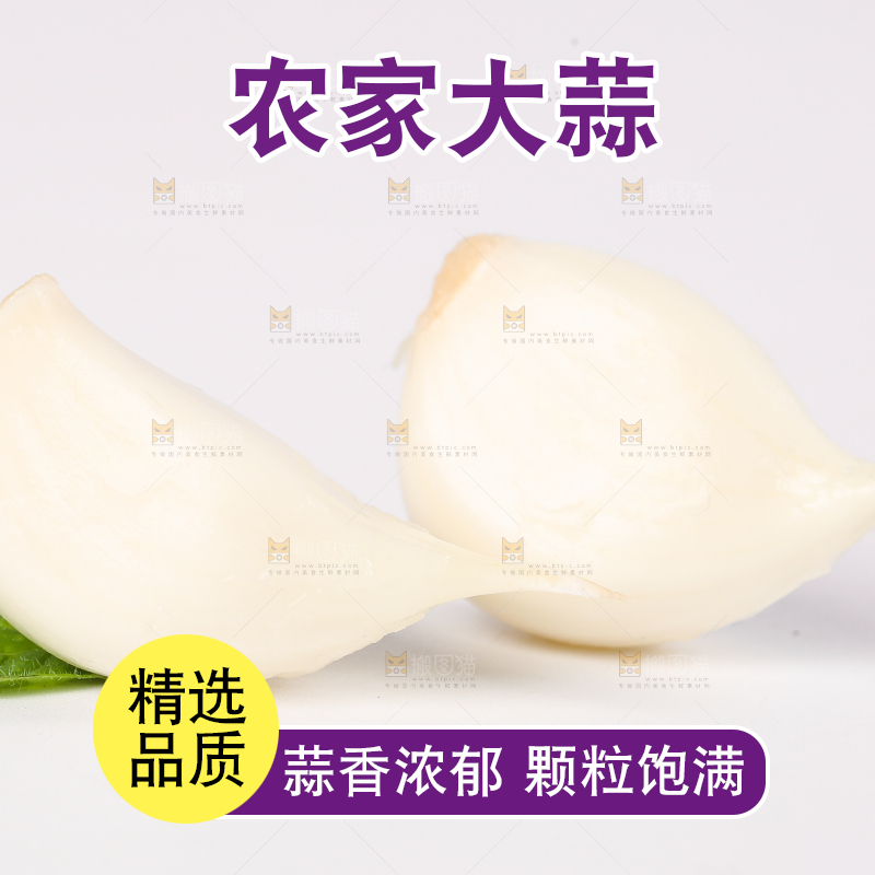 白底上的蒜瓣