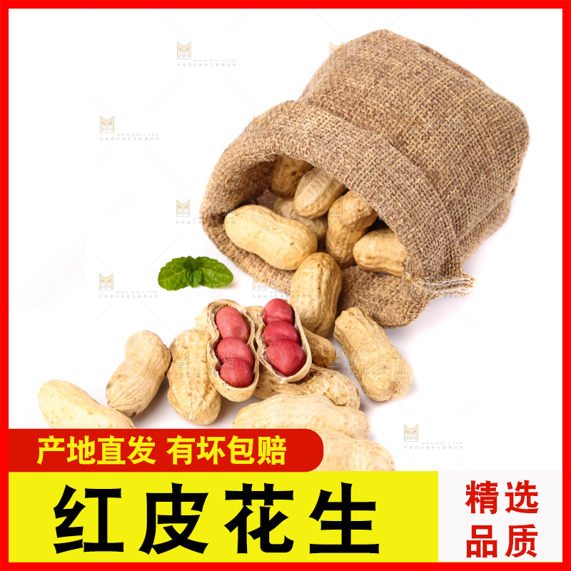 麻袋里装着花生仁