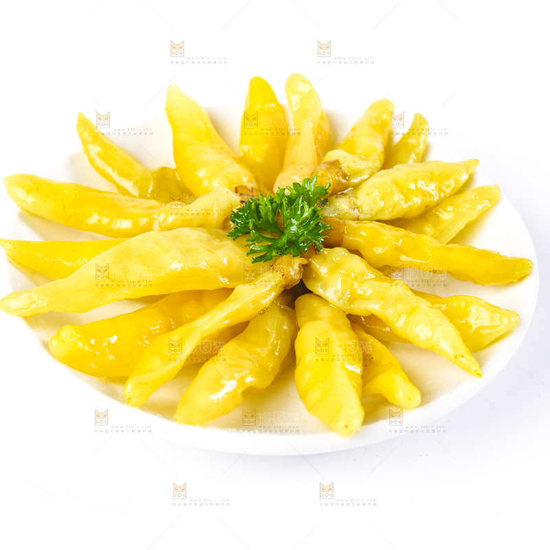 白底上的小米辣椒
