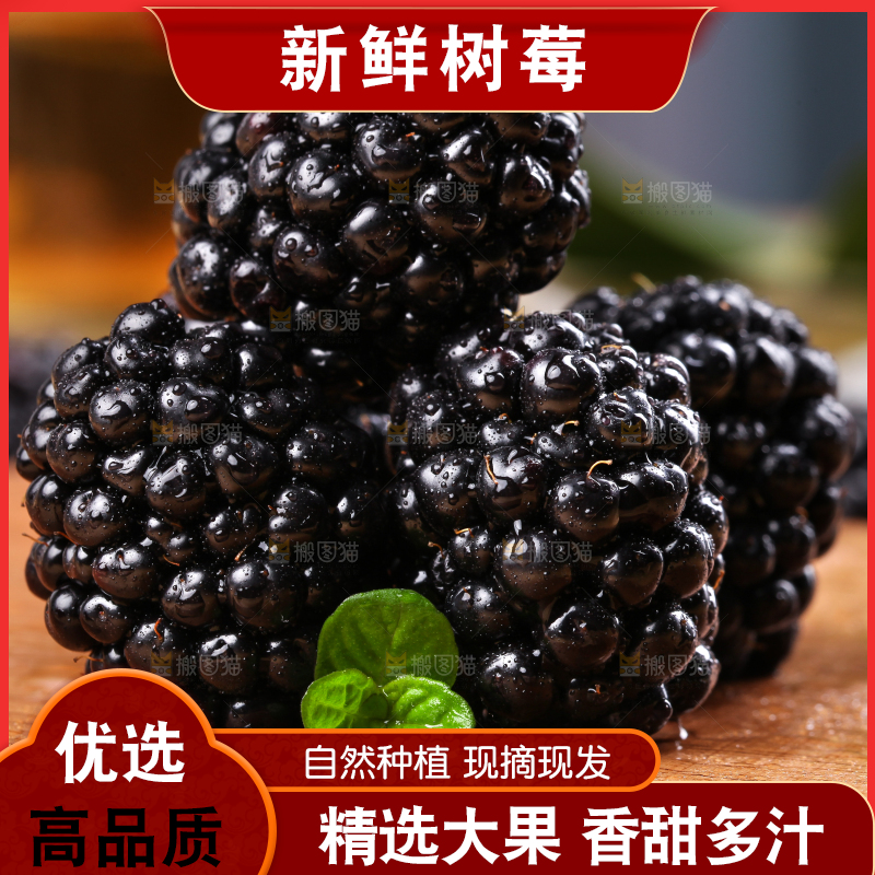 木底上的黑莓