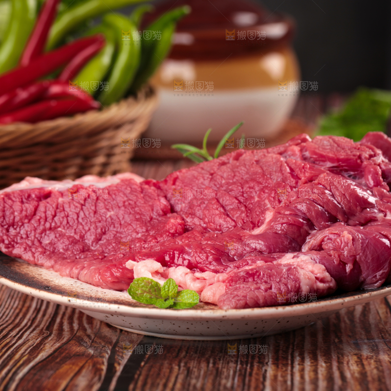 木底上的贵州土黄牛肉