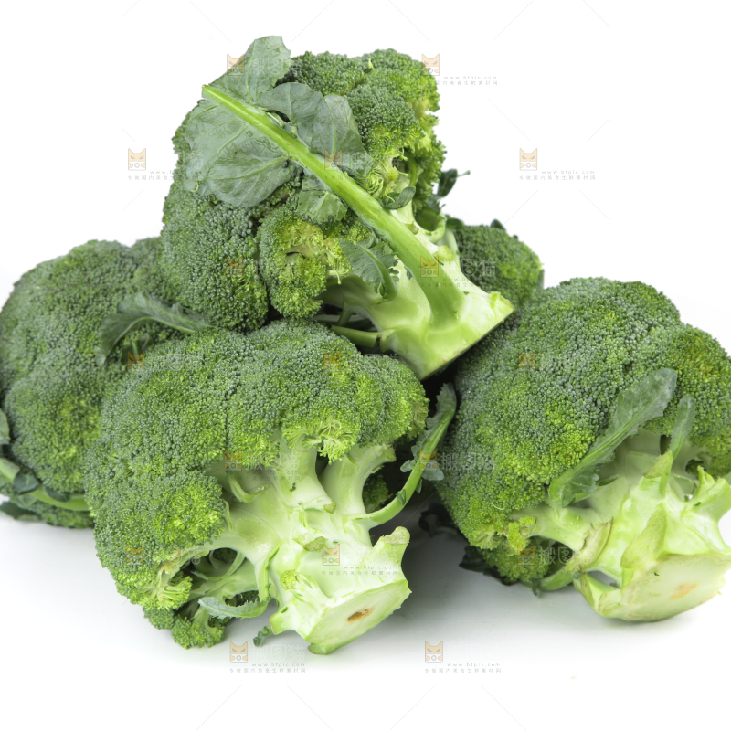 白底上的花椰菜