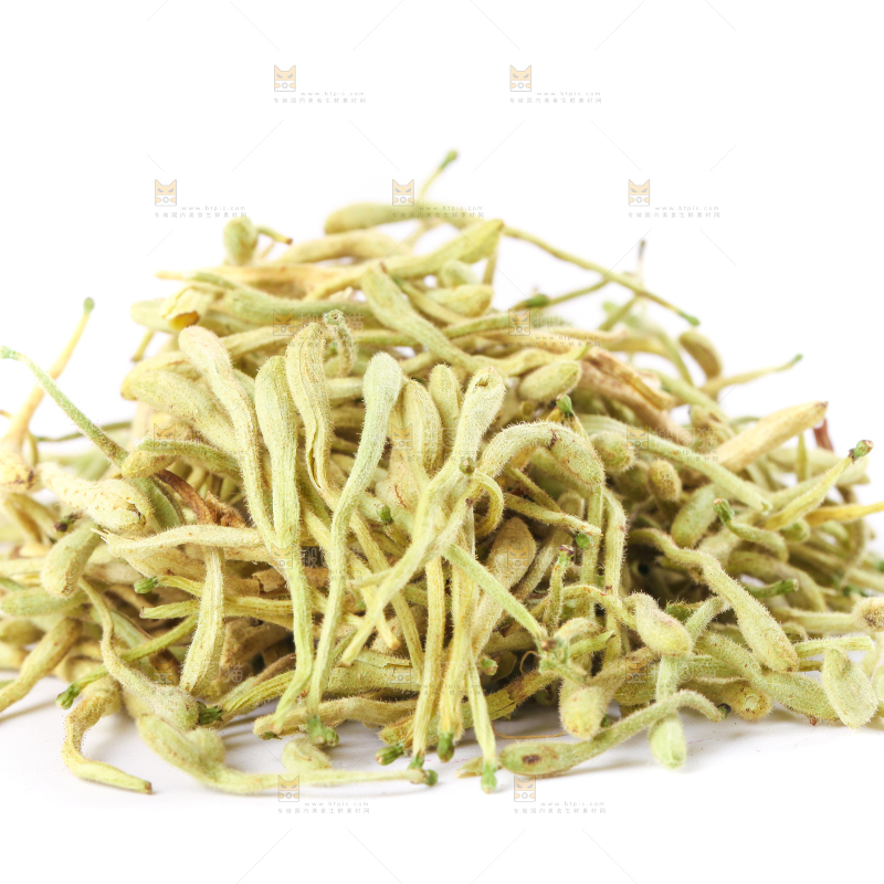 白底上的金银花