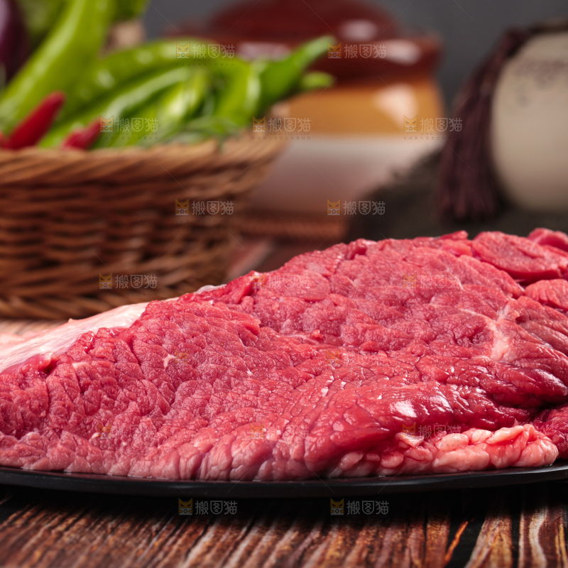木底上的贵州土黄牛肉