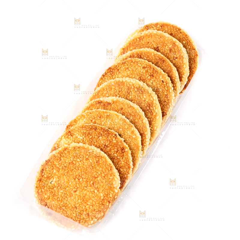 白底上放着黄石港饼