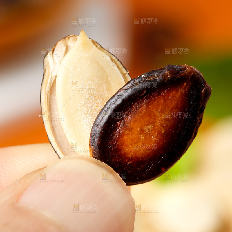 手拿西瓜子