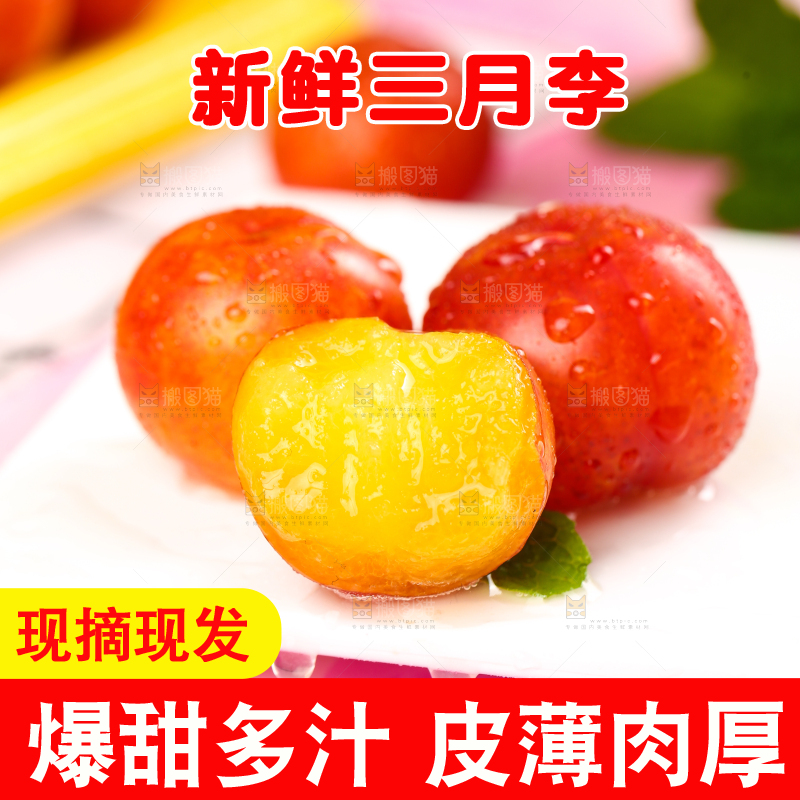 白石板上摆放着钱排三月李