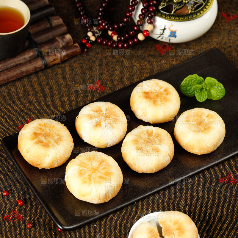 深底上的酥饼