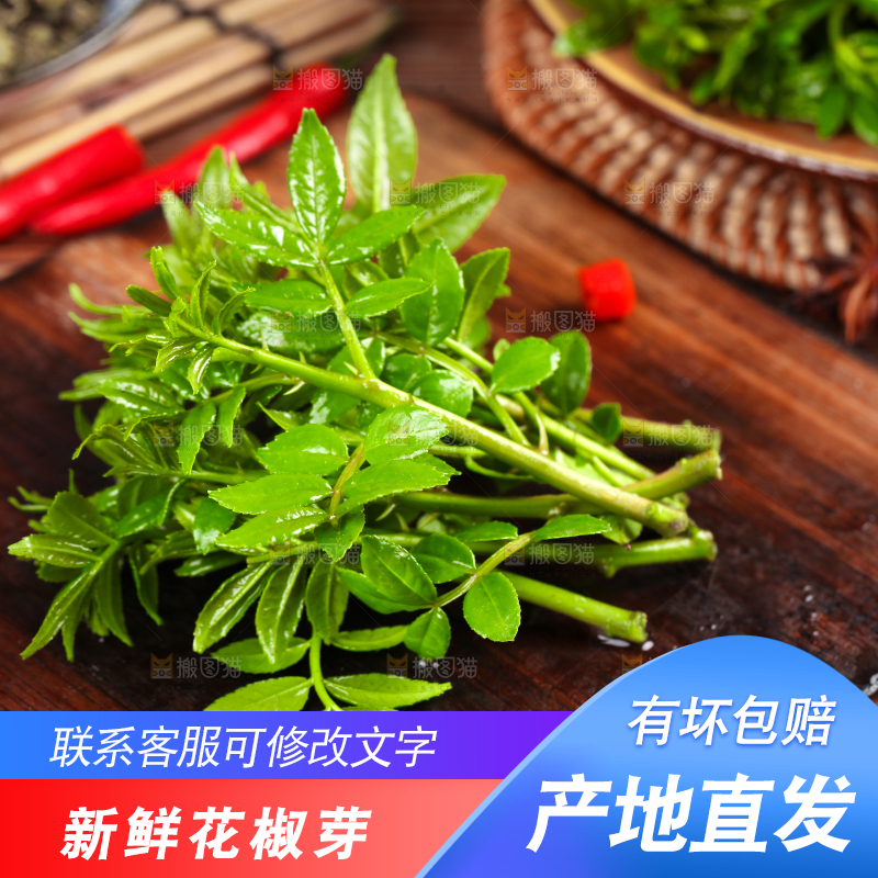木底上的麻香花椒芽