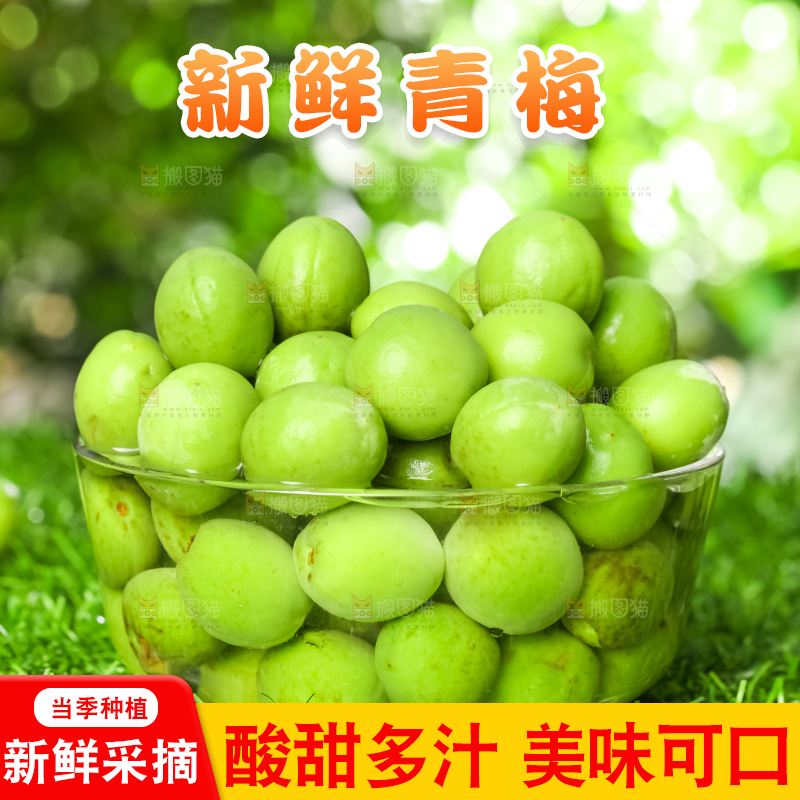 草地上放着一瓶云南大理青梅
