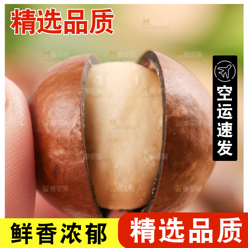 手拿夏威夷果