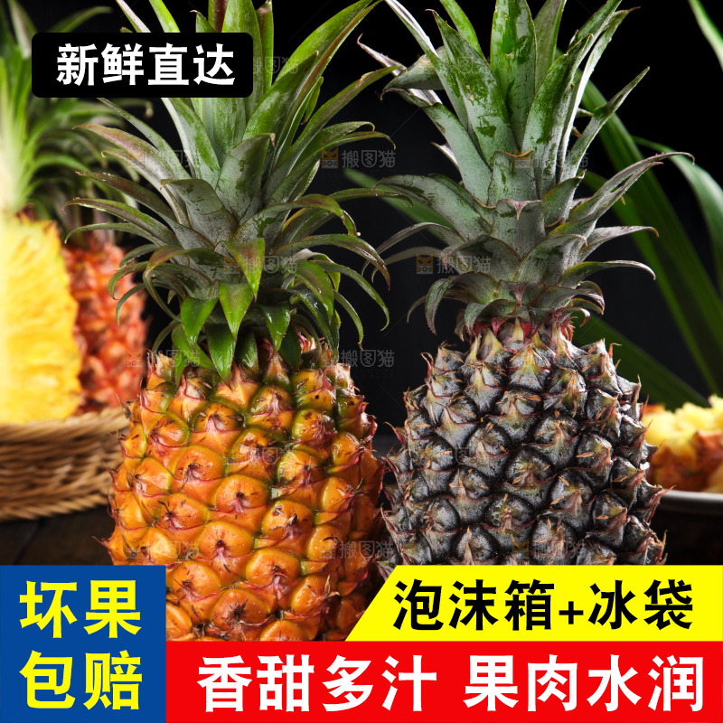 石板上放着海南凤梨