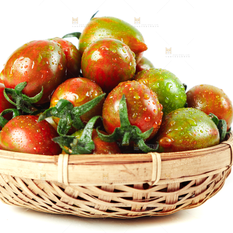 白底上的迷彩圣女果