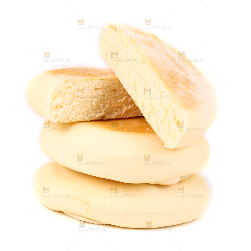 白底上放着蛋奶饼