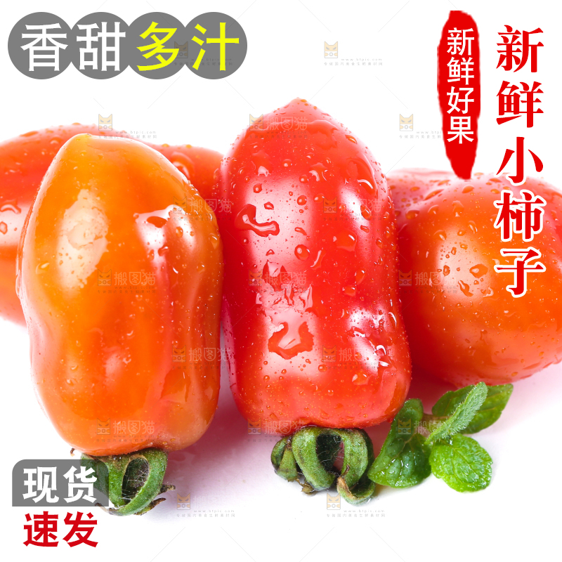 白底上摆放着丹东409小柿子