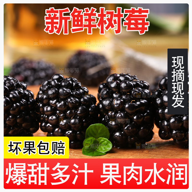 木底上的黑莓