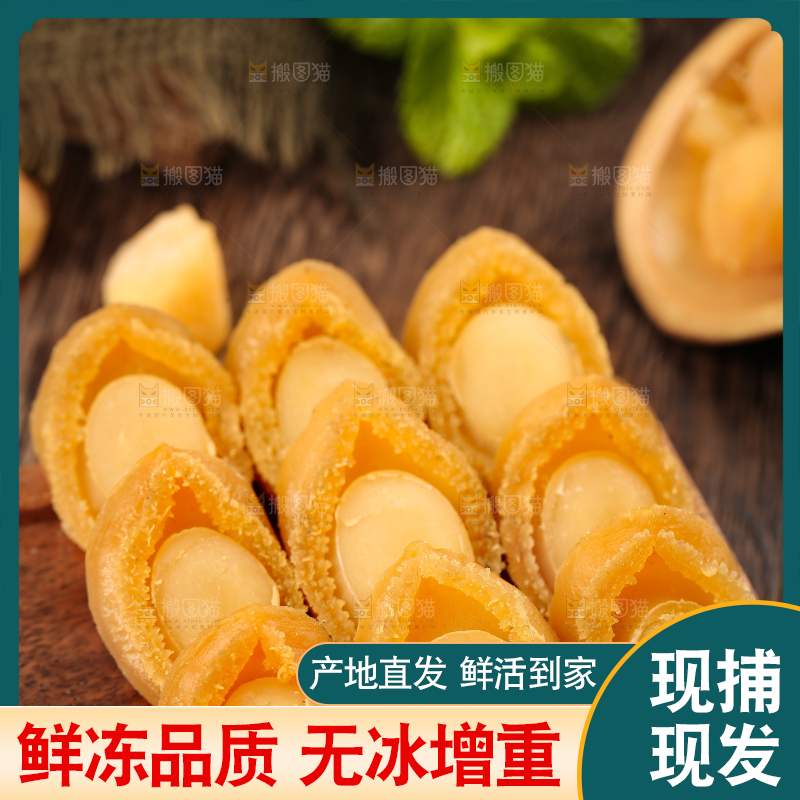 木底上的鲍鱼干