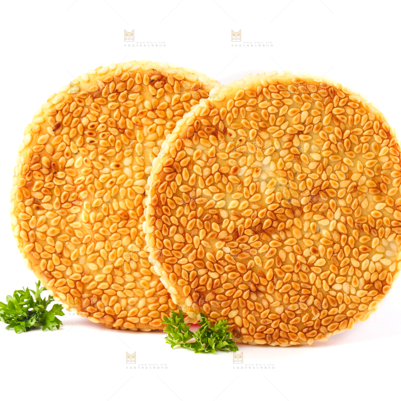 白底上放着黄石港饼