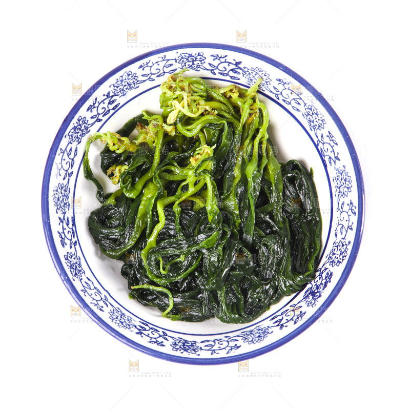 碗里装着闽峡海带苗