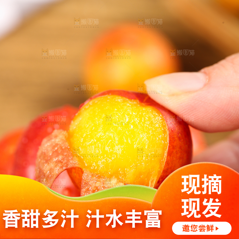 手里拿着新鲜李子