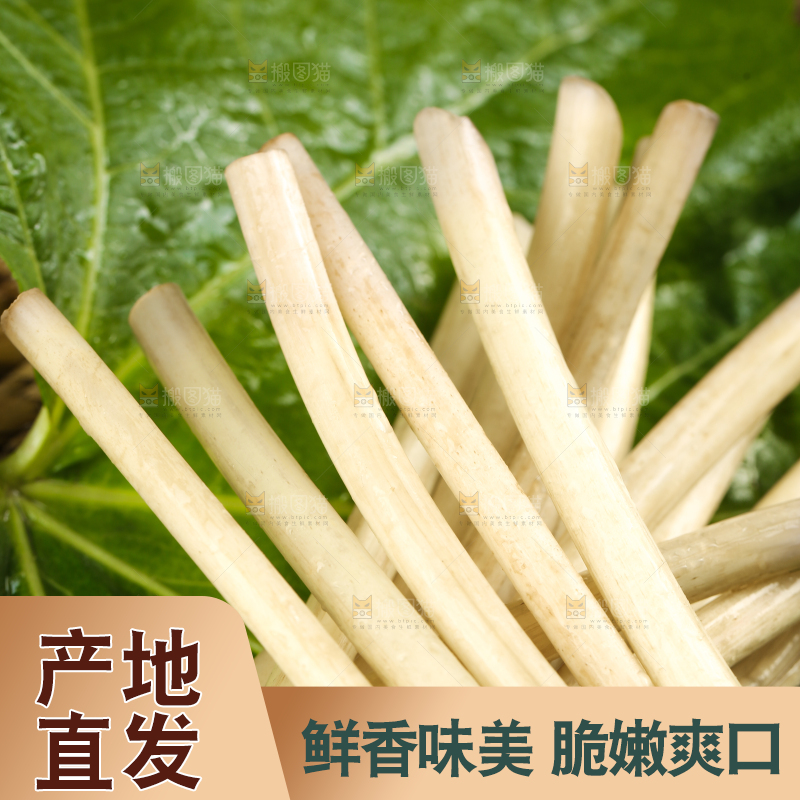 荷叶上放着洪湖藕带