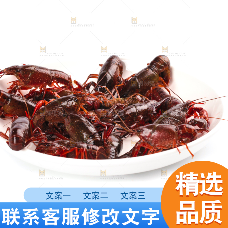 盘子里的鲜活龙虾