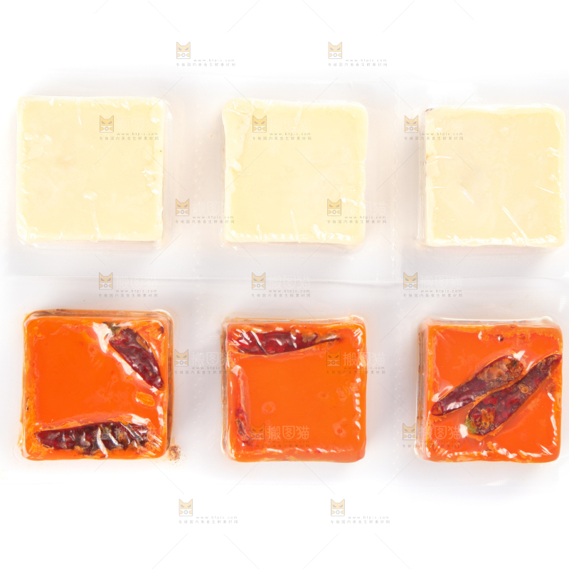 白底上的鸳鸯火锅底料