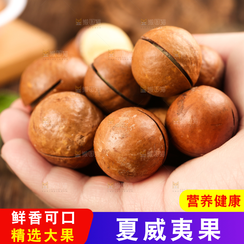 手拿夏威夷果